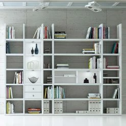 Weißes Hochglanz Regal Mit LED Beleuchtung - Driven