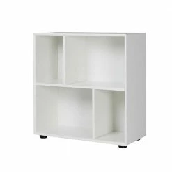 Weißes Regal Mit 4 Fächern 70x70x32 - Tsinaton