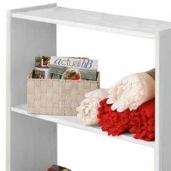 Weißes Standregal Mit Drei Fächern - Julisch -Gosy-shop weisses standregal mit drei faechern aus kiefer 81x112x31 julisch 02