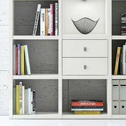 Weißes Stauraum Regal Mit LED Licht - Ilitalcon -Gosy-shop weisses stauraum regal mit led licht 2 schubladen ilitalcon 02