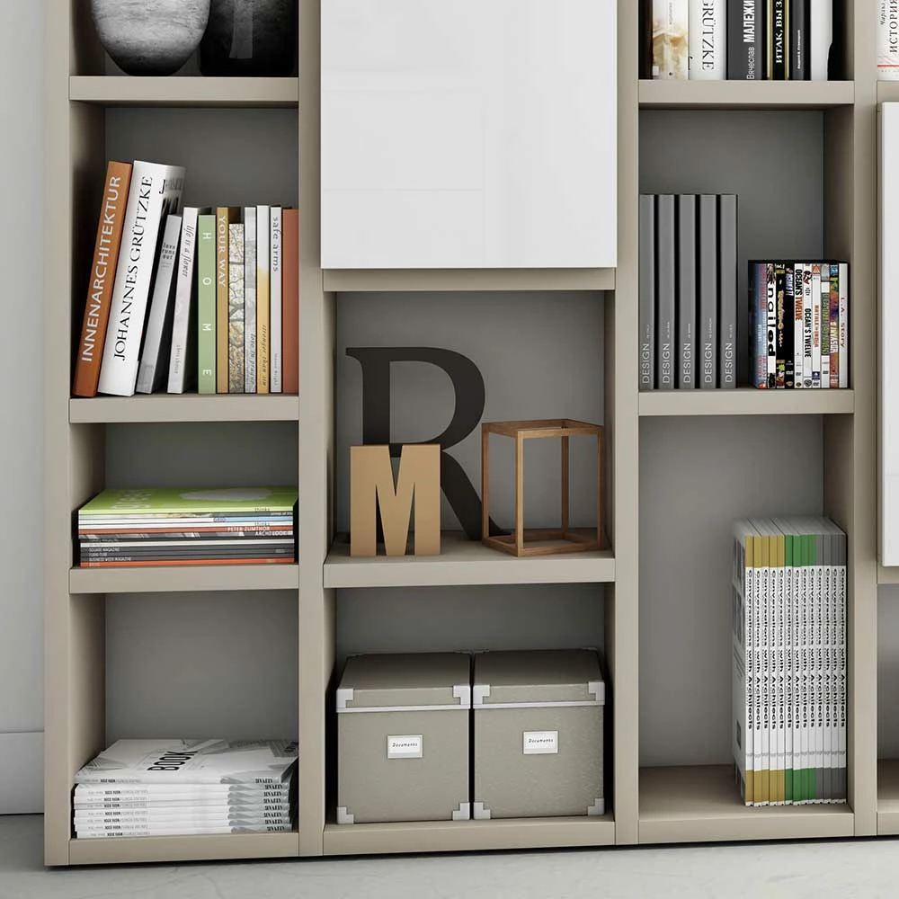 Wohnregal In Mattem Beige - Miclesias 2 Wohnregal In Mattem Beige - Miclesias – Bild 2